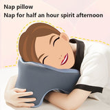 Darrahopens Home & Garden > Bedding > Pillows Ergonomic U-shaped core pillow for napping – Lightweight, dry clean only, synthetic fiber cover – Ideal for office, travel, camping, and home use – Supports stomach, back, or side sleepers. Office nap pillow | Ergonomic design | Pillow, sleeping pillow