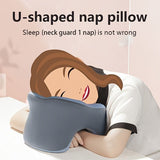 Darrahopens Home & Garden > Bedding > Pillows Ergonomic U-shaped core pillow for napping – Lightweight, dry clean only, synthetic fiber cover – Ideal for office, travel, camping, and home use – Supports stomach, back, or side sleepers. Office nap pillow | Ergonomic design | Pillow, sleeping pillow
