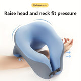 Darrahopens Home & Garden > Bedding > Pillows Ergonomic U-shaped core pillow for napping – Lightweight, dry clean only, synthetic fiber cover – Ideal for office, travel, camping, and home use – Supports stomach, back, or side sleepers. Office nap pillow | Ergonomic design | Pillow, sleeping pillow