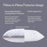 Darrahopens Home & Garden > Bedding > Pillows Gioia Casa Premium Bamboo Cooling Twin Pack Plush Down-Like Pillows - Medium to High Profile (2PCS) - with Free 2 Quilted Pillow Protectors (Improved Version)