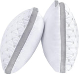 Darrahopens Home & Garden > Bedding > Pillows Gioia Casa Premium Bamboo Cooling Twin Pack Plush Down-Like Pillows - Medium to High Profile (2PCS) - with Free 2 Quilted Pillow Protectors (Improved Version)