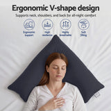Darrahopens Home & Garden > Bedding > Pillows Giselle V Shape Pillow Boomerang Nursing Body Cushion Grey