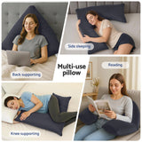Darrahopens Home & Garden > Bedding > Pillows Giselle V Shape Pillow Boomerang Nursing Body Cushion Grey