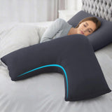 Darrahopens Home & Garden > Bedding > Pillows Giselle V Shape Pillow Boomerang Nursing Body Cushion Grey