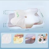 Darrahopens Home & Garden > Bedding > Pillows High-Performance Butterfly Memory Foam Pillow – 15° Cervical Support, Cooling Gel Cover, Ergonomic Contour Design for Neck Pain Relief & Deep Sleep – Ideal for Side & Back Sleepers (White & Gray)