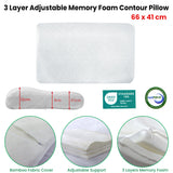 Darrahopens Home & Garden > Bedding > Pillows Hotel Living Adjustable 3-Layer Memory Foam Contour Pillow 41x66cm