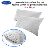 Darrahopens Home & Garden > Bedding > Pillows Jason Twin Pack of Quilted Cotton King Pillow Protectors 51 x 91 cm