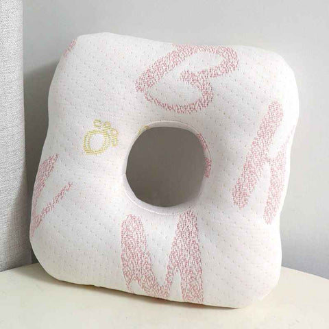 Darrahopens Home & Garden > Bedding > Pillows Light Pink Ear Piercing Pillow - Soft Side Sleeper Cushion with Hollow Center for Pressure Relief, Post-Piercing Care & Comfortable Napping