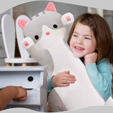 Darrahopens Home & Garden > Bedding > Pillows Long Cat Plush Pillow Cat Plush Toy PP Fabric Pillow Soft Cat Pillow Cat-Themed - Gray - Size 51.2 In Australia - Darrahopens