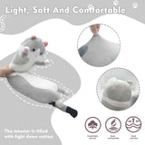 Darrahopens Home & Garden > Bedding > Pillows Long Cat Plush Pillow Cat Plush Toy PP Fabric Pillow Soft Cat Pillow Cat-Themed - Gray - Size 51.2 In Australia - Darrahopens