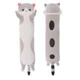 Darrahopens Home & Garden > Bedding > Pillows Long Cat Plush Pillow Cat Plush Toy PP Fabric Pillow Soft Cat Pillow Cat-Themed - Gray - Size 51.2 In Australia - Darrahopens