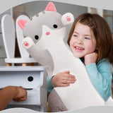Darrahopens Home & Garden > Bedding > Pillows Long Cat Plush Pillow Cat Plush Toy PP Fabric Pillow Soft Cat Pillow Cat-Themed - Gray - Size 51.2 In Australia - Darrahopens