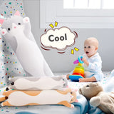 Darrahopens Home & Garden > Bedding > Pillows Long Cat Plush Pillow Cat Plush Toy PP Fabric Pillow Soft Cat Pillow Cat-Themed - Gray - Size 51.2 In Australia - Darrahopens