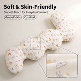 Darrahopens Home & Garden > Bedding > Pillows Long Rectangular Leg Pillow for Side Sleeping, Breathable Summer Cushion with Removable Washable Cover, Slim Lightweight Support Pillow for Bed Sofa Couch Travel Use - White - Size 100cm In Australia - Darrahopens