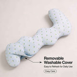 Darrahopens Home & Garden > Bedding > Pillows Long Rectangular Leg Pillow for Side Sleeping, Breathable Summer Cushion with Removable Washable Cover, Slim Lightweight Support Pillow for Bed Sofa Couch Travel Use - White - Size 100cm In Australia - Darrahopens