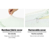 Darrahopens Home & Garden > Bedding > Pillows Memory Foam Neck Roll Pillow with Bamboo Cover, Cervical Support Bolster Cushion