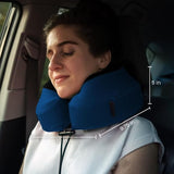 Darrahopens Home & Garden > Bedding > Pillows Memory Foam U-Shaped Neck Pillow, Adjustable with Strap & Storage Bag for Travel, Airplane, Car, Office, and Theater Use – Black
