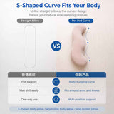 Darrahopens Home & Garden > Bedding > Pillows Pea Pod Shape Body Pillow for Adults Full-Body Support Side Sleeper Pillow, Pregnancy Back Pain Relief, Soft Hug Pillow with Memory Fiber Filling