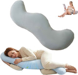 Darrahopens Home & Garden > Bedding > Pillows Pea Pod Shape Body Pillow for Adults Full-Body Support Side Sleeper Pillow, Pregnancy Back Pain Relief, Soft Hug Pillow with Memory Fiber Filling