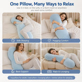 Darrahopens Home & Garden > Bedding > Pillows Pea Pod Shape Body Pillow for Adults Full-Body Support Side Sleeper Pillow, Pregnancy Back Pain Relief, Soft Hug Pillow with Memory Fiber Filling