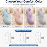 Darrahopens Home & Garden > Bedding > Pillows Pea Pod Shape Body Pillow for Adults Full-Body Support Side Sleeper Pillow, Pregnancy Back Pain Relief, Soft Hug Pillow with Memory Fiber Filling