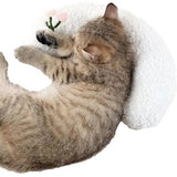 Darrahopens Home & Garden > Bedding > Pillows Pet Fur, Cat and Dog Pillow, Relief for Pet Play, Tear and Bite Resistant, U-Shaped Headrest, White