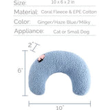 Darrahopens Home & Garden > Bedding > Pillows Pet Fur, Cat and Dog Pillow, Relief for Pet Play, Tear and Bite Resistant, U-Shaped Headrest, White