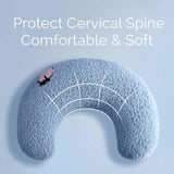 Darrahopens Home & Garden > Bedding > Pillows Pet Fur, Cat and Dog Pillow, Relief for Pet Play, Tear and Bite Resistant, U-Shaped Headrest, White