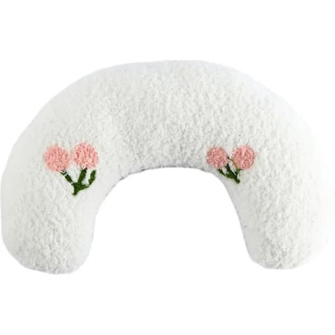 Darrahopens Home & Garden > Bedding > Pillows Pet Fur, Cat and Dog Pillow, Relief for Pet Play, Tear and Bite Resistant, U-Shaped Headrest, White