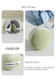 Darrahopens Home & Garden > Bedding > Pillows Pink and Grey 3-in-1 Foldable Sleep Eye Mask with Neck Pillow - Compact Travel Pillow for Airplane, Office Naps and Restful Sleep