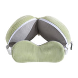 Darrahopens Home & Garden > Bedding > Pillows Pink and Grey 3-in-1 Foldable Sleep Eye Mask with Neck Pillow - Compact Travel Pillow for Airplane, Office Naps and Restful Sleep