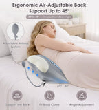 Darrahopens Home & Garden > Bedding > Pillows Pregnancy Pillows for Sleeping, Memory Foam Maternity Pillow Support for Back Belly HIPS, Adjustable Travel Wedge Pillow for Pregnant Women, Side Sleeping Pregnant Pillows with Cooling Pillowcase - Gray - Size 27.5in In Australia - Darrahopens