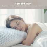 Darrahopens Home & Garden > Bedding > Pillows Queen Size Cooling Pillow with Shredded Memory Foam & Gel Infusion – Adjustable Loft, Breathable Dual-Sided Cover, 20" x 30" (Blue) | Other Sizes Available in Store