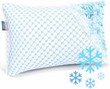 Darrahopens Home & Garden > Bedding > Pillows Queen Size Cooling Pillow with Shredded Memory Foam & Gel Infusion – Adjustable Loft, Breathable Dual-Sided Cover, 20" x 30" (Blue) | Other Sizes Available in Store