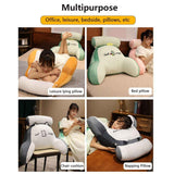 Darrahopens Home & Garden > Bedding > Pillows Reading Pillow for Kid Or Adult Large Back Pillow for Sitting Up in Bed Detachable Neck Roll with Arms Large Bed Rest Pillow Back Pillow for Sitting in Bed Watching TV Reading - Gray - Size 70*50CM In Australia - Darrahopens