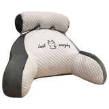 Darrahopens Home & Garden > Bedding > Pillows Reading Pillow for Kid Or Adult Large Back Pillow for Sitting Up in Bed Detachable Neck Roll with Arms Large Bed Rest Pillow Back Pillow for Sitting in Bed Watching TV Reading - Gray - Size 70*50CM In Australia - Darrahopens