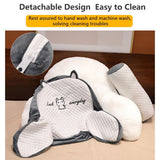 Darrahopens Home & Garden > Bedding > Pillows Reading Pillow for Kid Or Adult Large Back Pillow for Sitting Up in Bed Detachable Neck Roll with Arms Large Bed Rest Pillow Back Pillow for Sitting in Bed Watching TV Reading - Yellow - Size 60*40CM In Australia - Darrahopens
