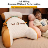 Darrahopens Home & Garden > Bedding > Pillows Reading Pillow for Kid Or Adult Large Back Pillow for Sitting Up in Bed Detachable Neck Roll with Arms Large Bed Rest Pillow Back Pillow for Sitting in Bed Watching TV Reading - Yellow - Size 70*50CM In Australia - Darrahopens