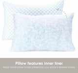 Darrahopens Home & Garden > Bedding > Pillows Standard Size Cooling Pillow with Shredded Memory Foam & Gel Infusion – Adjustable Loft, Breathable Dual-Sided Cover, 20" x 26" (Blue) | Other Sizes Available in Store