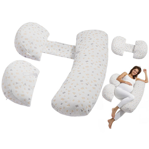 Darrahopens Home & Garden > Bedding > Pillows VEVOR Pregnancy Pillows, Adjustable Maternity Pillow for Pregnant Women, Soft Pregnancy Body Pillow with Removable & Washable Cover for Back Belly Hip Support, Lightweight and Portable