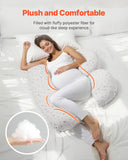 Darrahopens Home & Garden > Bedding > Pillows VEVOR Pregnancy Pillows, Adjustable Maternity Pillow for Pregnant Women, Soft Pregnancy Body Pillow with Removable & Washable Cover for Back Belly Hip Support, Lightweight and Portable