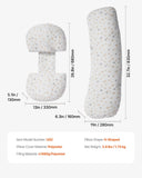 Darrahopens Home & Garden > Bedding > Pillows VEVOR Pregnancy Pillows, Adjustable Maternity Pillow for Pregnant Women, Soft Pregnancy Body Pillow with Removable & Washable Cover for Back Belly Hip Support, Lightweight and Portable