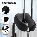 Darrahopens Home & Garden > Bedding > Pillows Wanderlite Travel Pillow for Airplanes Memory Foam Neck Pillows for Traveling, Soft & Washable Cover with Storage Bag, Portable Plane Accessories for Airplanes Offices Cars, Black