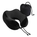 Darrahopens Home & Garden > Bedding > Pillows Wanderlite Travel Pillow for Airplanes Memory Foam Neck Pillows for Traveling, Soft & Washable Cover with Storage Bag, Portable Plane Accessories for Airplanes Offices Cars, Black
