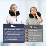 Darrahopens Home & Garden > Bedding > Pillows Wanderlite Travel Pillow for Airplanes Memory Foam Neck Pillows for Traveling, Soft & Washable Cover with Storage Bag, Portable Plane Accessories for Airplanes Offices Cars, Black