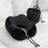 Darrahopens Home & Garden > Bedding > Pillows Wanderlite Travel Pillow for Airplanes Memory Foam Neck Pillows for Traveling, Soft & Washable Cover with Storage Bag, Portable Plane Accessories for Airplanes Offices Cars, Black