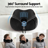 Darrahopens Home & Garden > Bedding > Pillows Wanderlite Travel Pillow for Airplanes Memory Foam Neck Pillows for Traveling, Soft & Washable Cover with Storage Bag, Portable Plane Accessories for Airplanes Offices Cars, Black