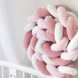 Darrahopens Home & Garden > Bedding > Pillows White & Pink 2M Nordic 3-Strand Hand-Braided Knot Long Pillow - Soft Plush Sofa Cushion, Room Decor for Bedroom & Living Room