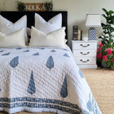Darrahopens Home & Garden > Bedding Pine Tree Reversible Quilt - Grey (King - 228 cm x 274 cm)