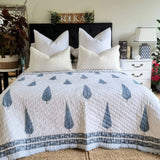 Darrahopens Home & Garden > Bedding Pine Tree Reversible Quilt - Grey (King - 228 cm x 274 cm)
